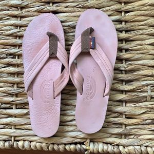 Pink Rainbow flip flops